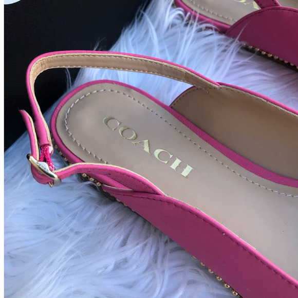 New 🎀 Coach Sandal Vae Skimmer Pink and Gold - Picture 4 of 8
